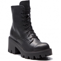 Botki ALTERCORE - Ella Black. Czarne botki Altercore, z materiału. Za 399.00 zł.