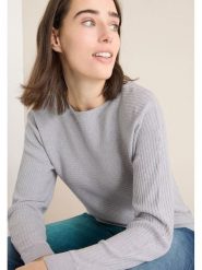 Cecil Sweter w kolorze szarym rozmiar: S. Szare swetry Cecil, s, bez wzorów, prążkowane, klasyczne, bez ramiączek. Za 152.98 zł.