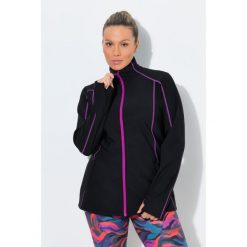 Damskie Bluza funkcyjna hydrofobowa stójka. Czarne bluzy Ulla Popken, plus size, bez wzorów, z elastanu, bez kaptura, na jogę i pilates. Za 389.99 zł.