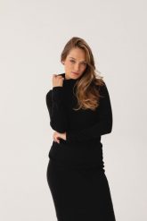 GOLF AGATHA CZARNY M - Flawless. Czarne swetry Flawless, m, bez wzorów, z dresówki, biznesowe, bez ramiączek. Za 240.00 zł.