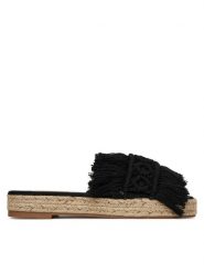DeeZee Espadryle S294 Czarny. Czarne espadryle DeeZee, bez wzorów, z materiału, bez obcasa. Za 129.99 zł.