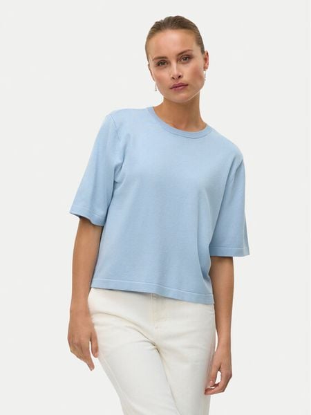 Vero Moda Sweter Silje 10320460 Błękitny Oversize. Niebieskie swetry Vero Moda, s, bez wzorów, z wiskozy, bez ramiączek. Za 101.99 zł.