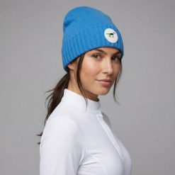 Cienka czapka jeździecka GALOP WEAR merino kaszmir. Niebieskie czapki zimowe GALOP WEAR, bez wzorów, z kaszmiru. Za 122.55 zł.