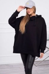 Bluza ocieplana z suwakiem na boku czarna. Czarne bluzy KESI, l, bez wzorów, z bawełny, bez ramiączek, bez kaptura. Za 250.94 zł.
