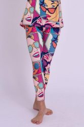 Legginsy termoaktywne – Comic Book Candy damskie. Brązowe legginsy OOSC, bez wzorów, z materiału, eleganckie, długie. Za 269.99 zł.