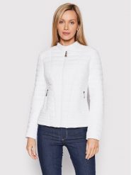 Guess Kurtka przejściowa Vona W2YL1I W6NW2 Biały Slim Fit. Białe kurtki Guess, xs, z aplikacjami, z syntetyku, bez kaptura. Za 719.99 zł.
