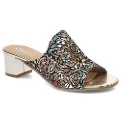 Kolorowe Klapki Clasicco Eleganckie Skórzane Obuwie. Czarne klapki Clasicco, bez wzorów, eleganckie, bez obcasa, na obcasie, bez zapięcia. Za 209.00 zł.