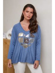 Curvy Lady Sweter w kolorze niebieskim rozmiar: 40/42. Niebieskie swetry Curvy Lady, bez wzorów, klasyczne, bez ramiączek. Za 134.53 zł.