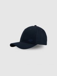 4F Czapka z daszkiem snapback uniseks - granatowa XS/S (56cm). Niebieskie czapki z daszkiem 4f, bez wzorów, z bawełny, klasyczne. Za 59.99 zł.