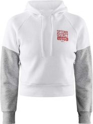 Craft Bluza "District Hood" w kolorze biało-szarym rozmiar: M. Białe bluzy Craft, m, bez wzorów, z bawełny, bez ramiączek, z kapturem. Za 129.75 zł.