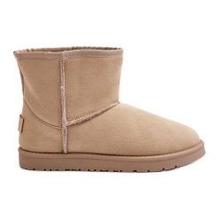 Śniegowce Damskie Cross Jeans MM2R4023C Beżowe beżowy. Brązowe śniegowce bez wzorów, z gumy, za kostkę, bez zapięcia. Za 142.48 zł.