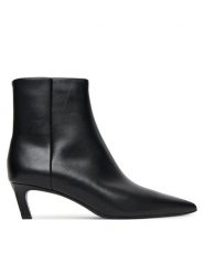 Calvin Klein Botki Ess Kitten Heel Ankle Boot HW0HW02586 Czarny. Czarne botki Calvin Klein, bez wzorów, ze skóry, bez obcasa, na słupku, bez zapięcia. Za 679.99 zł.