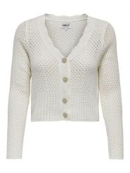 ONLY Kardigan w kolorze kremowym rozmiar: S. Brązowe swetry ONLY, s, bez wzorów, bez ramiączek. Za 91.99 zł.