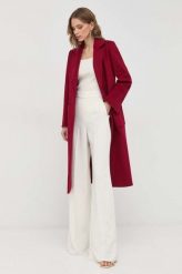 MAX&Co. płaszcz wełniany kolor bordowy przejściowy niezapinany. Czerwone płaszcze MAX&Co., bez wzorów, z wełny, bez kaptura. Za 2,059.90 zł.