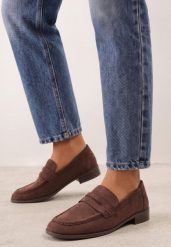 Brązowe Klasyczne Mokasyny VICES z Wkładką ze Skóry Naturalnej Tassetu. Brązowe mokasyny Born2be, bez wzorów, z dzianiny. Za 119.99 zł.