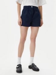 Tommy Jeans Szorty materiałowe Claire DW0DW21643 Granatowy Regular Fit. Niebieskie szorty Tommy Jeans, bez wzorów, z bawełny. Za 189.99 zł.