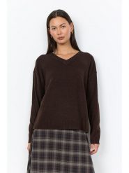 Soyaconcept Sweter "Orlean" w kolorze ciemnobrązowym rozmiar: L. Brązowe swetry Soyaconcept, l, bez wzorów, bez ramiączek. Za 184.95 zł.