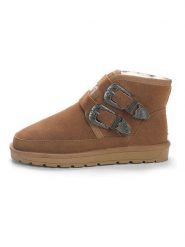 NICEBAY Skórzane botki zimowe "Garci" w kolorze jasnobrązowym rozmiar: 38. Brązowe botki NICEBAY, bez wzorów, z materiału, bez obcasa, bez zapięcia. Za 251.74 zł.
