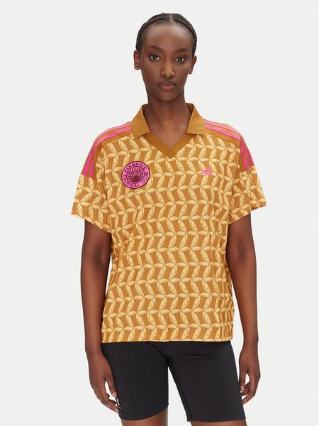 Adidas T-Shirt FARM Rio JD6303 Pomarańczowy Loose Fit. Brązowe t-shirty adidas, l, bez wzorów, z syntetyku, bez kołnierzyka, bez ramiączek. Za 179.99 zł.