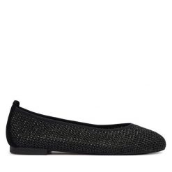Baleriny Caprice. Czarne baleriny Caprice, bez wzorów, bez obcasa, bez zapięcia. Za 299.99 zł.