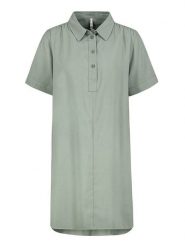 Sublevel Sukienka koszulowa w kolorze zielonym rozmiar: L. Zielone sukienki Sublevel, na co dzień, l, bez wzorów, bez kołnierzyka, bez ramiączek, midi, koszulowe. Za 110.29 zł.