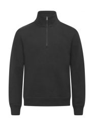 Clique Miami Half Zip półrozpinana bluza z bawełną i recyklingiem – Black. Czarne bluzy CLIQUE, xl, bez wzorów, z bawełny, bez ramiączek, bez kaptura. Za 189.36 zł.