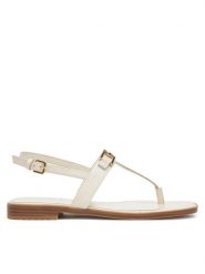 Guess Sandały FLJREL LEA21 Beżowy. Brązowe sandały Guess, z aplikacjami, ze skóry, bez obcasa, na płaskiej podeszwie, bez zapięcia. Za 549.99 zł.