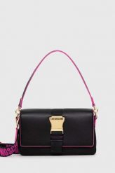 Love Moschino torebka kolor czarny. Czarne listonoszki Love Moschino, bez wzorów, bez dodatków. Za 989.99 zł.