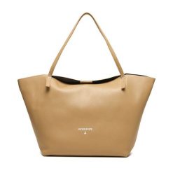 Torebka Patrizia Pepe. Brązowe shopper bag Patrizia Pepe, bez wzorów, bez dodatków. Za 1,299.00 zł.