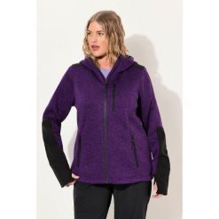 Damskie Kurtka polarowa odblaskowe nadruki kaptur otwór na kciuk. Fioletowe kurtki Ulla Popken, plus size, bez wzorów, z materiału, bez kaptura. W wyprzedaży za 311.99 zł.