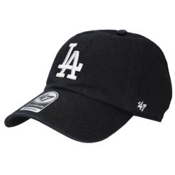 Czapka z daszkiem dla dorosłych 47 Brand MLB Los Angeles Dodgers 47 Clean Up Cap. Czarne czapki z daszkiem 47 Brand, bez wzorów, z bawełny, sportowe. Za 121.75 zł.