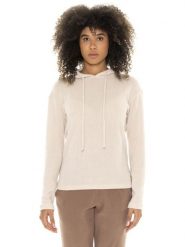 Leone 1947 Warm Touch Damen-Winter-Bluza, gerippter Kapuze zum Überziehen. Czarne bluzy z kapturem LEONE 1947 APPAREL, m, bez wzorów, prążkowane, na fitness i siłownię. Za 353.64 zł.