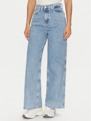 Tommy Jeans Jeansy Claire DW0DW19558 Niebieski Wide Leg. Niebieskie jeansy Tommy Jeans, bez wzorów, z bawełny. Za 329.99 zł.