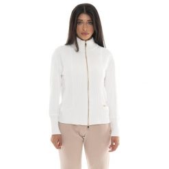 Bluza zimowa Leone 1947 Warm Touch Damen,Reißverschluss und Strickeinsätzen. Białe bluzy LEONE 1947 APPAREL, na zimę, bez wzorów, z elastanu, bez kaptura, na fitness i siłownię. W wyprzedaży za 169.09 zł.