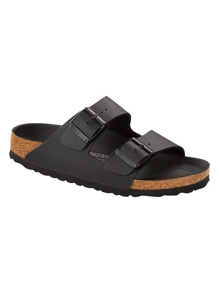 Birkenstock Klapki "Arizona" w kolorze czarnym rozmiar: 42. Czarne klapki Birkenstock, bez wzorów, klasyczne, z otwartym noskiem, bez obcasa, bez zapięcia. Za 302.35 zł.