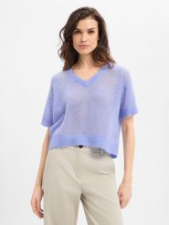 American vintage Damski sweter z dzianiny z zawartością kaszmiru Kobiety Lyocell niebieski|lila, M/L. Niebieskie swetry American Vintage, l, bez wzorów, z dzianiny, vintage, bez ramiączek. Za 429.95 zł.