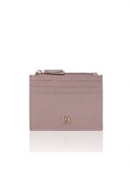 Bellicci Skórzany portfel "Viveca" w kolorze fioletowym - 11 x 8 x 1 cm rozmiar: onesize. Różowe portfele Bellicci, bez wzorów, z materiału. Za 83.22 zł.