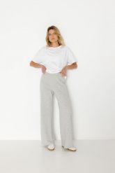 SPODNIE JESS SZARY MELANŻ XS - Flawless. Szare spodnie dresowe Flawless, bez wzorów, z gumy, długie. Za 319.00 zł.