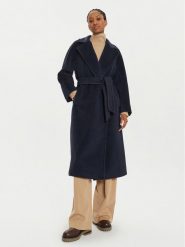 Weekend Max Mara Płaszcz wełniany Tempera 2425016102 Granatowy Regular Fit. Niebieskie płaszcze Weekend Max Mara, na zimę, bez wzorów, z wełny, bez kaptura. Za 3,649.00 zł.