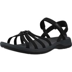 Sandały TEVA W TIRRA TRAVELLE Czarny. Czarne sandały Teva, bez wzorów, z tkaniny, sportowe, bez obcasa, bez zapięcia. Za 332.99 zł.