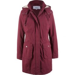 Parka bawełniana ocieplana. Niebieskie płaszcze bonprix, bez wzorów, z bawełny, z kapturem. Za 249.99 zł.