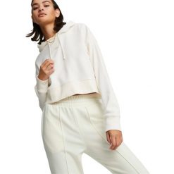 Bluza z kapturem Puma Classics Cropped Hoodie, Kobiety. Białe bluzy Puma, xs, bez wzorów, z bawełny, sportowe, bez ramiączek, z kapturem. Za 390.00 zł.