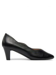 Caprice Czółenka 9-22400-42 Czarny. Czarne czółenka Caprice, bez wzorów, ze skóry, bez obcasa, bez zapięcia. Za 230.99 zł.