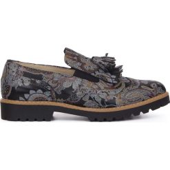 Półbuty - skóra naturalna - model 247 - kolor boho (40). Czarne półbuty wsuwane Zapato, bez wzorów, z materiału, biznesowe, bez obcasa, na obcasie. Za 319.00 zł.