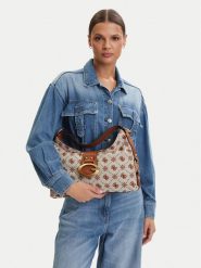 Guess Torebka 181152 Brązowy. Brązowe torebki klasyczne Guess, z aplikacjami, z materiału, bez dodatków. Za 679.99 zł.