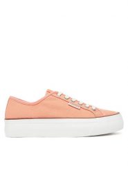Calvin Klein Jeans Tenisówki Vulc Flatform Ctn Logo Tag YW0YW01838 Pomarańczowy. Brązowe trampki Calvin Klein Jeans, bez wzorów, z jeansu, bez zapięcia. Za 349.99 zł.