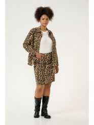 KAFFE curve Spódnica w kolorze jasnobrązowo-czarnym rozmiar: 52. Brązowe spódnice KAFFE curve, na co dzień, bez wzorów, klasyczne, mini, proste. Za 104.99 zł.