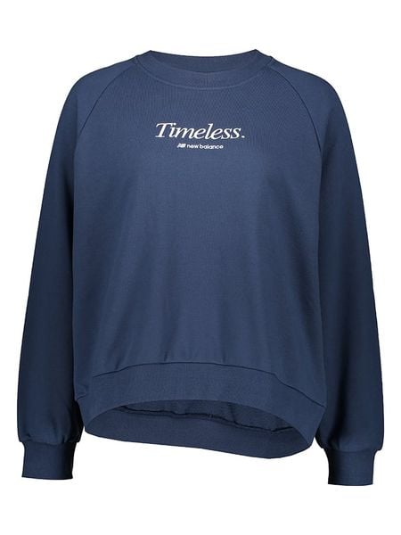 New Balance Bluza "Athletics Icono-Graphic Crew" w kolorze granatowym rozmiar: M. Niebieskie bluzy New Balance, m, bez wzorów, z bawełny, bez ramiączek, bez kaptura. Za 140.86 zł.