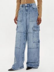 MICHAEL Michael Kors Jeansy MT4905HEB1 Niebieski Wide Leg. Niebieskie jeansy MICHAEL Michael Kors, bez wzorów, z bawełny. Za 579.99 zł.