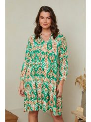 Curvy Lady Sukienka w kolorze zielonym rozmiar: 48/50. Zielone sukienki Curvy Lady, bez wzorów, z wiskozy, klasyczne, bez kołnierzyka, bez ramiączek, midi. Za 95.46 zł.